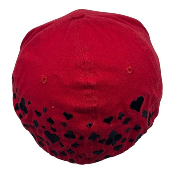 Playa Red Hip Hop BaseBall Cap Hat Ace Of Spades Black Visere Flat Man New - Picture 5 of 5